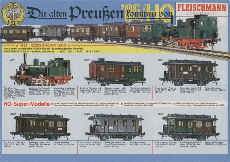 Die alten Preussen - Personenzüge FleischmannNew1985LE~H0%20(2.85%20Ho)
