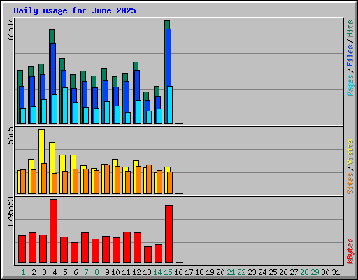 Daily usage for June 2025
