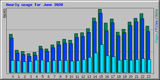 Hourly usage for June 2020