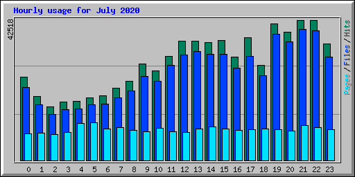 Hourly usage for July 2020