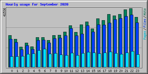 Hourly usage for September 2020
