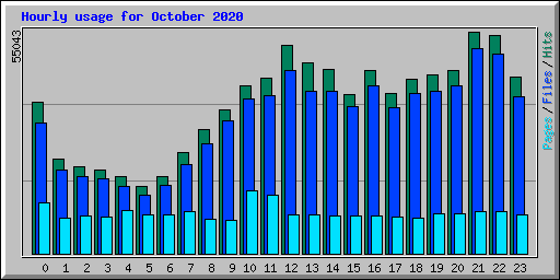 Hourly usage for October 2020