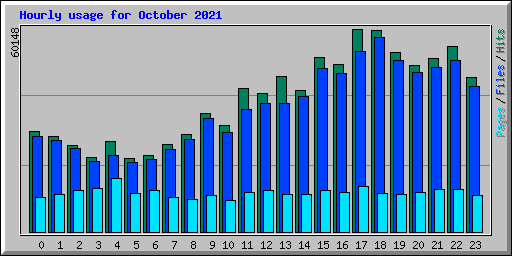 Hourly usage for October 2021