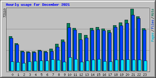Hourly usage for December 2021