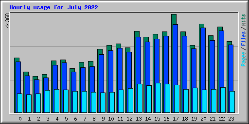 Hourly usage for July 2022