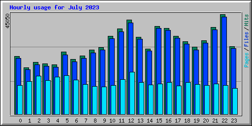 Hourly usage for July 2023