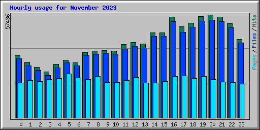 Hourly usage for November 2023