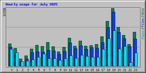 Hourly usage for July 2025