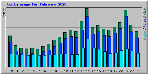 Hourly usage for February 2026