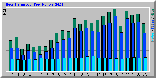 Hourly usage for March 2026
