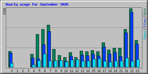 Hourly usage for September 2026